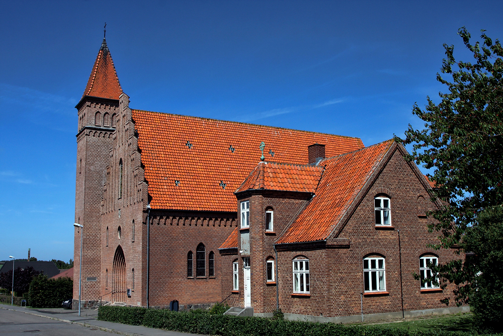 Борнхольм. Окиркеби. Town of Aakirkeby. Poblacion de Aakirkeby.