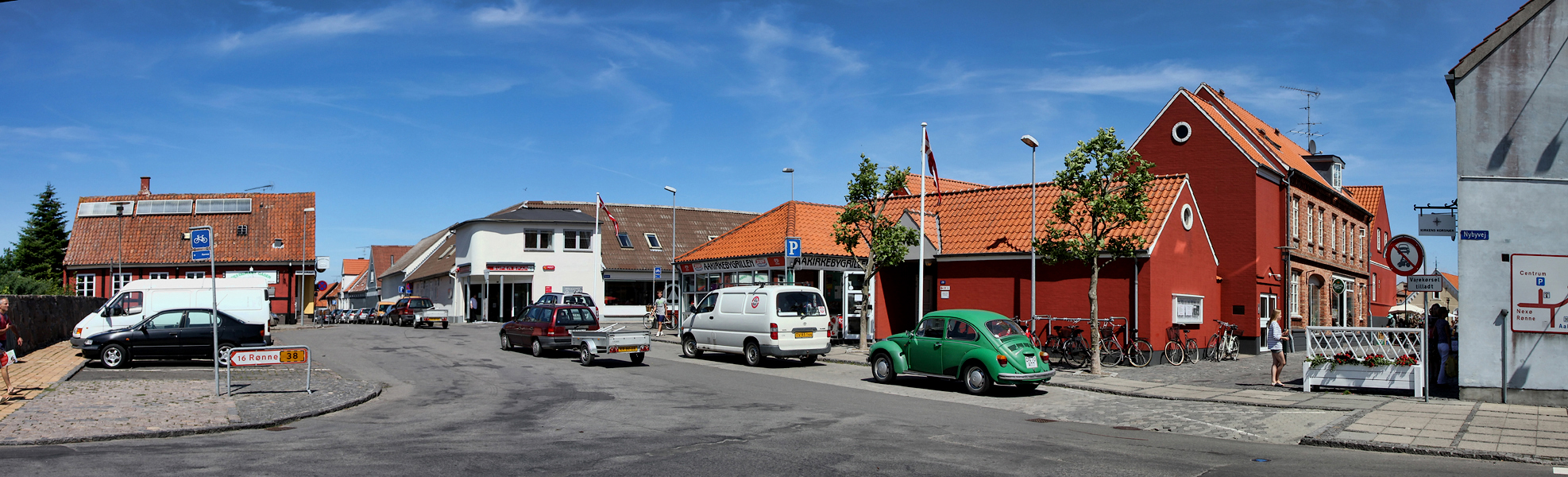 Борнхольм, Окиркеби. Town of Aakirkeby, Poblacion de Aakirkeby