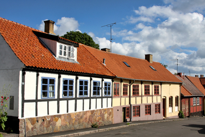 Борнхольм, Алинге. Town of Allinge, Poblacion de Allinge