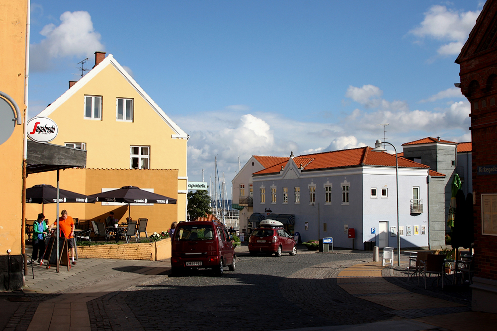 Борнхольм. Алинге.. Town of Allinge, Poblacion de Allinge