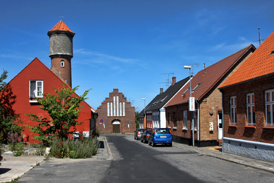 Борнхольм, Окиркеби.  Town of Aakirkeby, La cuidad de Aakirkeby