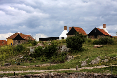 Борнхольм, Коптильня в Кристиансё.  Smokehouse on Kristians&#248;, F&#225;brica de ahumados en Kristians&#248;