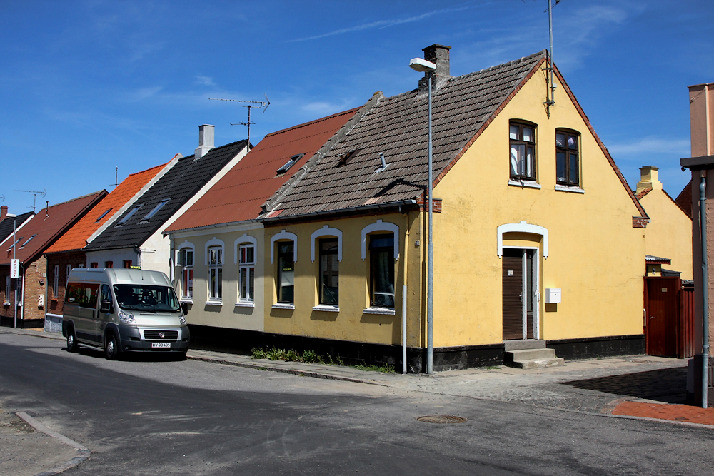 Борнхольм, Окиркеби.  Town of Aakirkeby, La cuidad de Aakirkeby