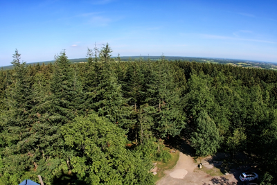 Борнхольм, Лес Алминдинген, вышка на Rytterkn&#230;getten. Almindingen forest, Rytterkn&#230;getten tower, El bosque de Almindingen, la torre de Rytterkn&#230;getten