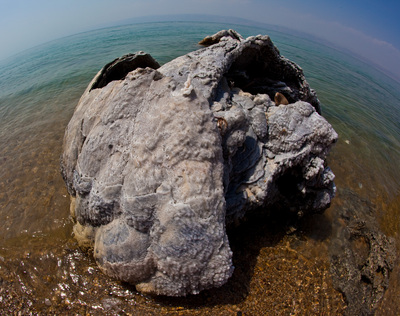 Камень на берегу Мертвого моря.