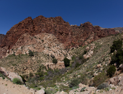Цветные холмы в Wadi Dana.