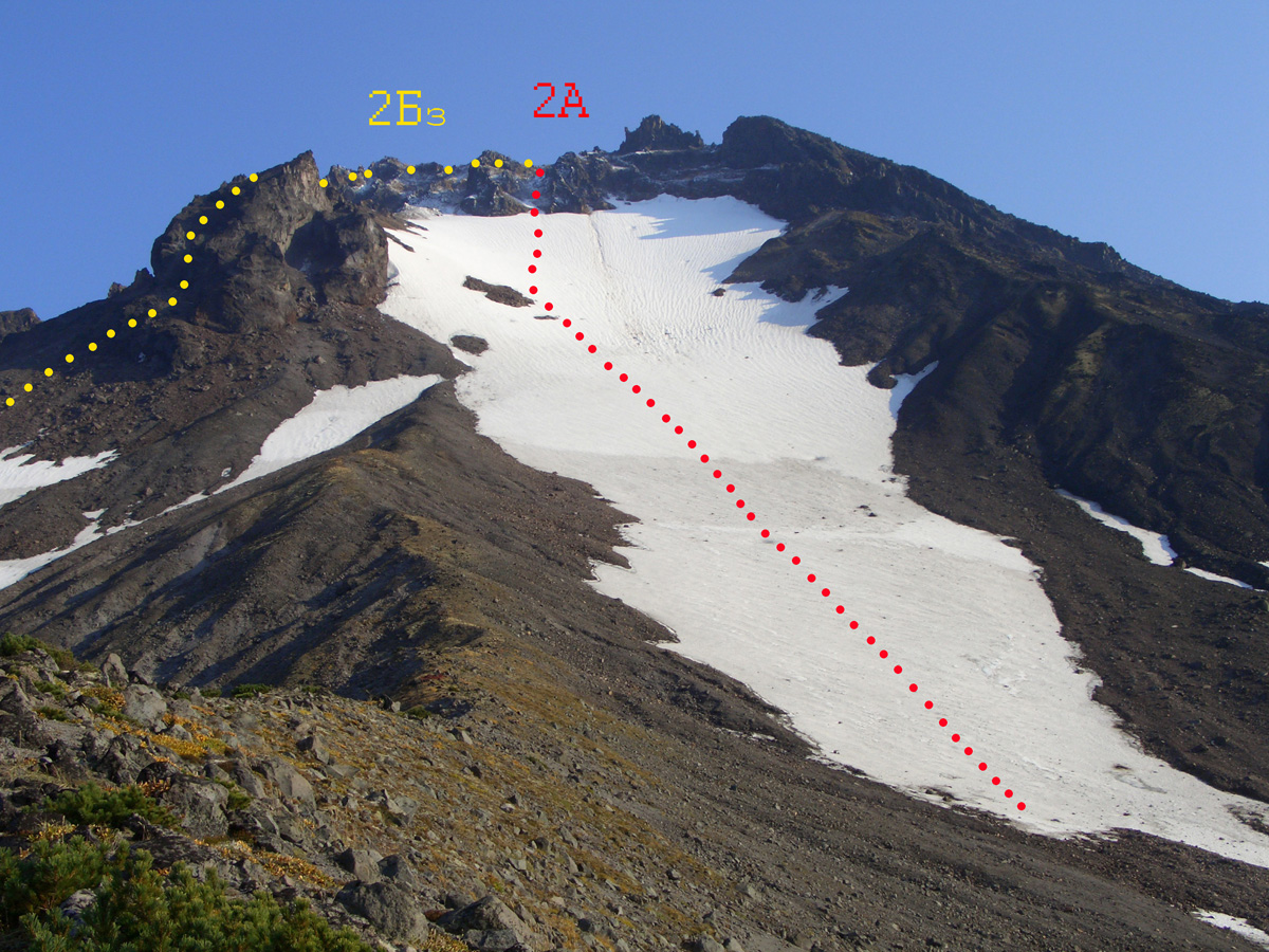 Пути подъема на вершину Вилючинского вулкана.