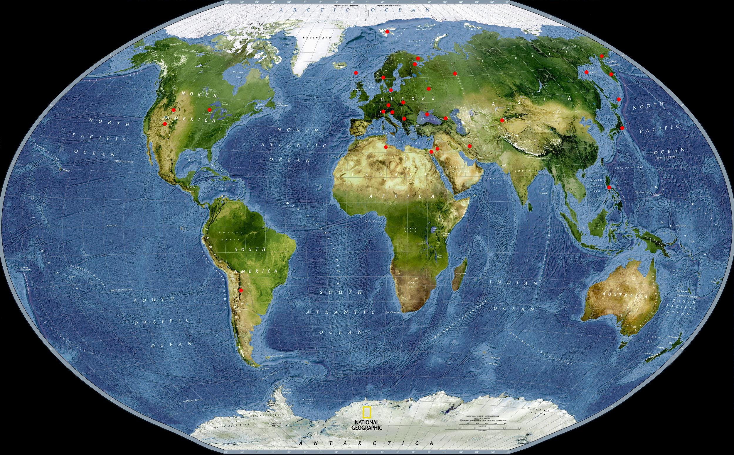 Карта Мира кААс