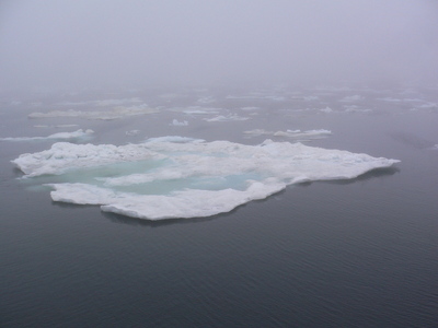 Лед в Охотском море.
