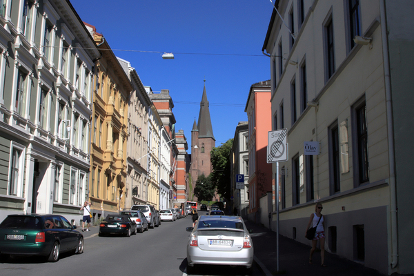 St. Olavs gate и церковь Св. Олава.